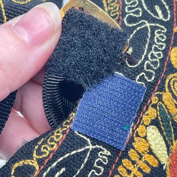 Womens Boho Bag Embroidered Handbag Purse handmade Black Multicolor - Picture 3 of 13